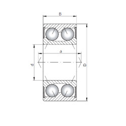  3800-2RS ISO Angular Contact Ball Bearings