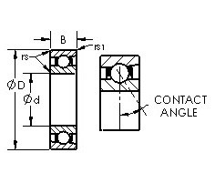  71816C AST Angular Contact Ball Bearings