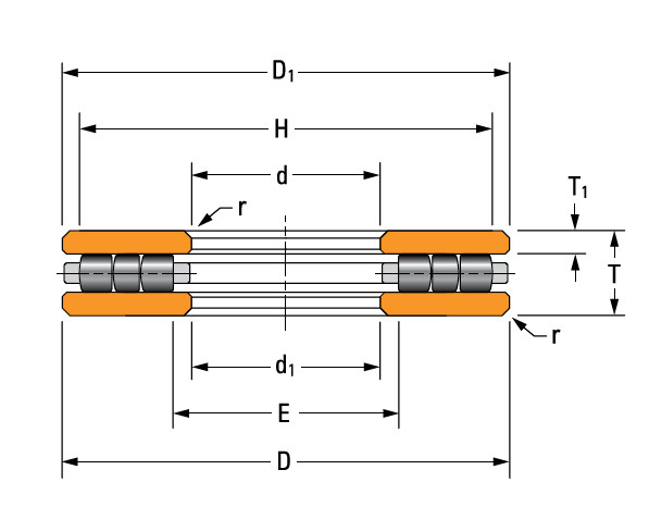  E-2306-A thrust cylindrical roller bearing